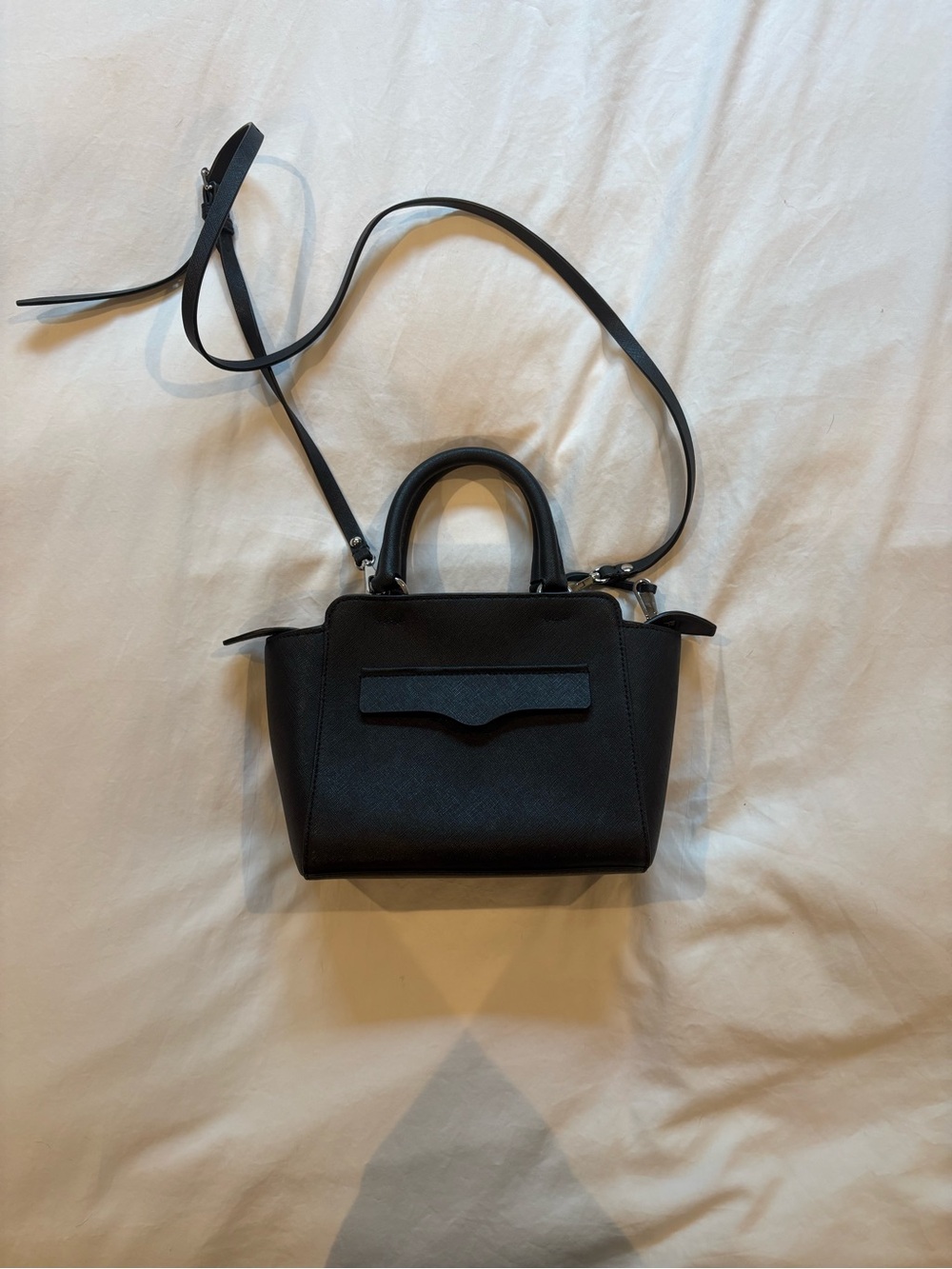 Rebecca Minkoff Black Leather Mini Satchel Crossbody